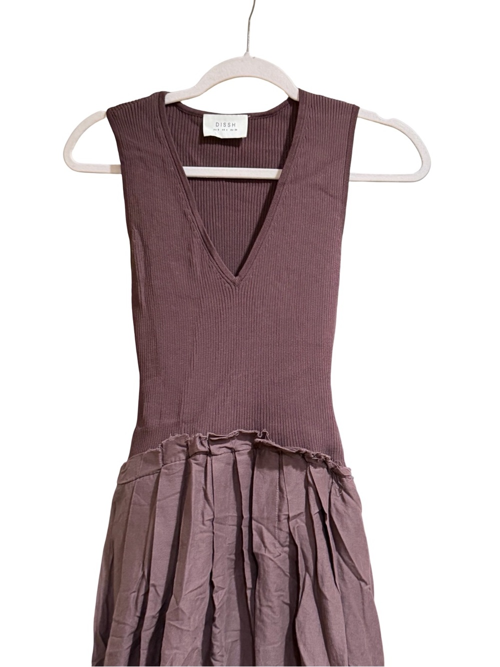 ๐ค DISSH Holly Bitter Choc Hybrid Midi Dress Size 4 Brown Minimalist Dress - Picture 5 of 16